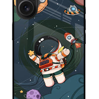 Cartoon Astronaut iPhone 16 Glass Case