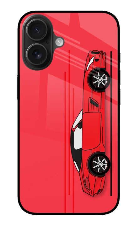 Red Velocity iPhone 16 Back Cover