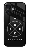 Go Fuck Yourself iPhone 16 Plus Glass Case