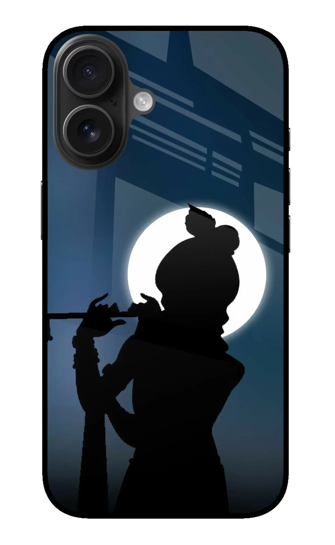 Shri Krishna Silhouette iPhone 16 Plus Back cover