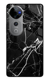 Black Marble Pattern Vivo V40 Pro 5G Glass Case