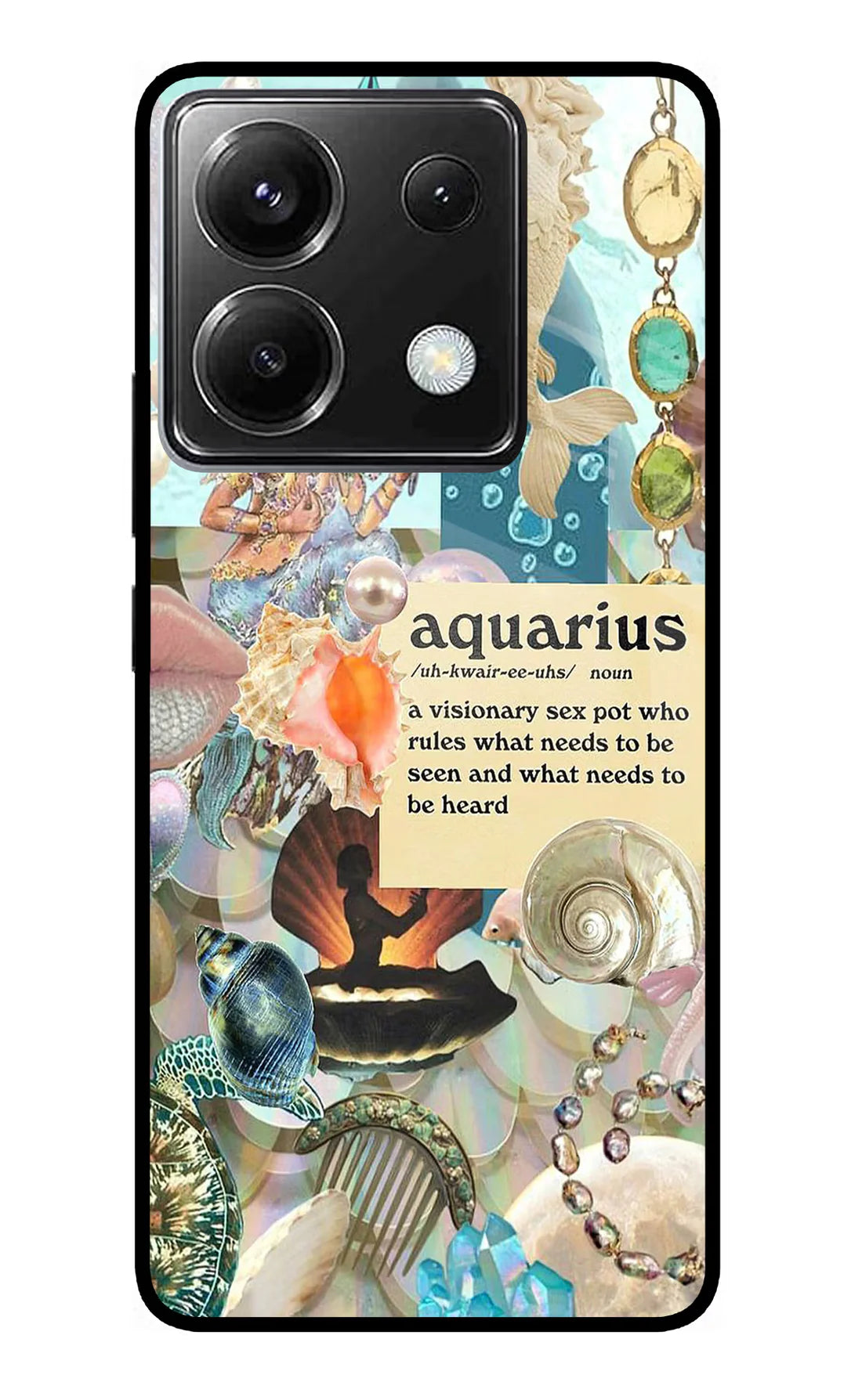 Aquarius Zodiac Poco X6 Back cover