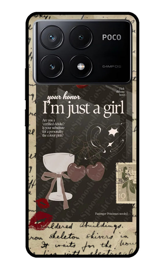 I am just a girl Poco X6 Pro Back cover