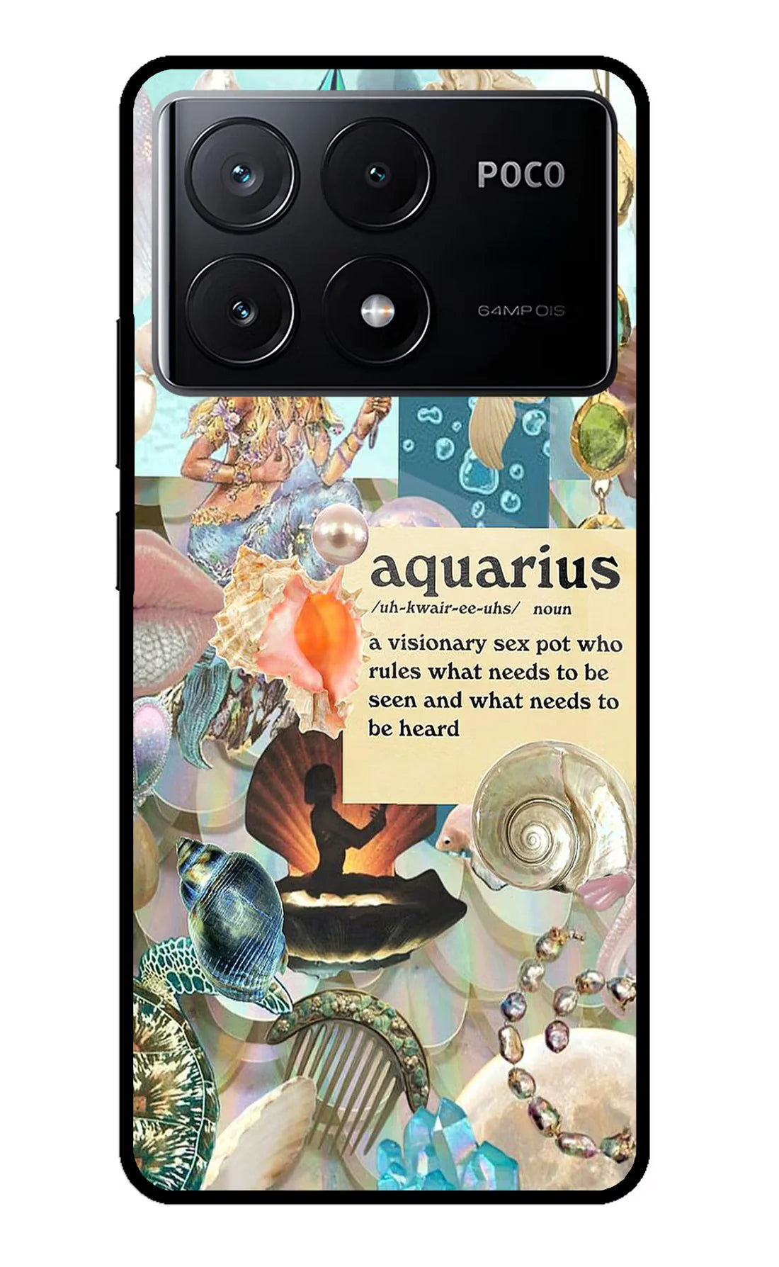 Aquarius Zodiac Poco X6 Pro  Back cover