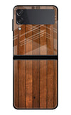 Wooden Artwork Bands Samsung Galaxy Z Flip3 Glass Case