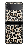 Leopard Print Self Love Samsung Galaxy Z Flip3 Glass Case