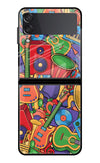 Music Instrument Doodle Samsung Galaxy Z Flip4 Glass Case