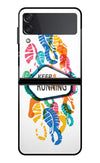 Keep Running Samsung Galaxy Z Flip4 Glass Case