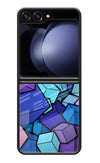 Cubic Abstract Samsung Galaxy Z Flip5 Glass Case