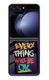 Everything Will Be Ok Samsung Galaxy Z Flip5 Glass Case