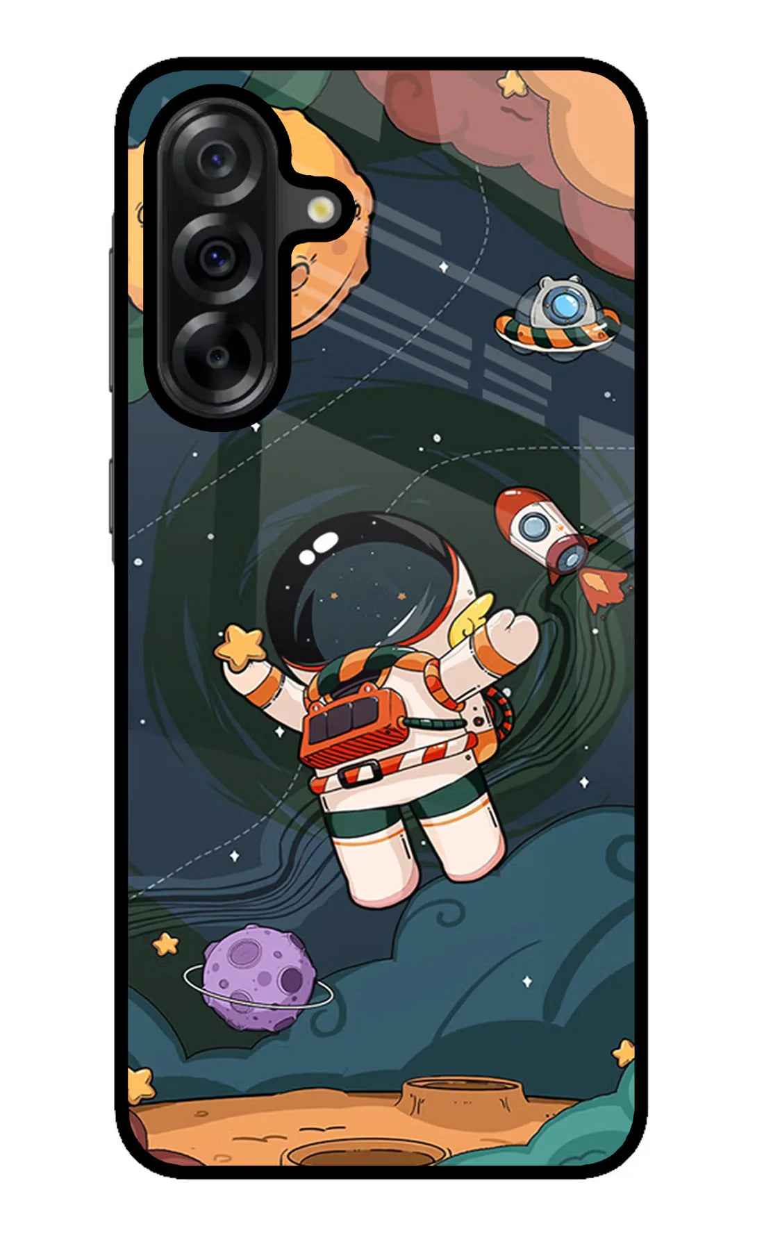 Cartoon Astronaut Samsung A36 5G Back cover