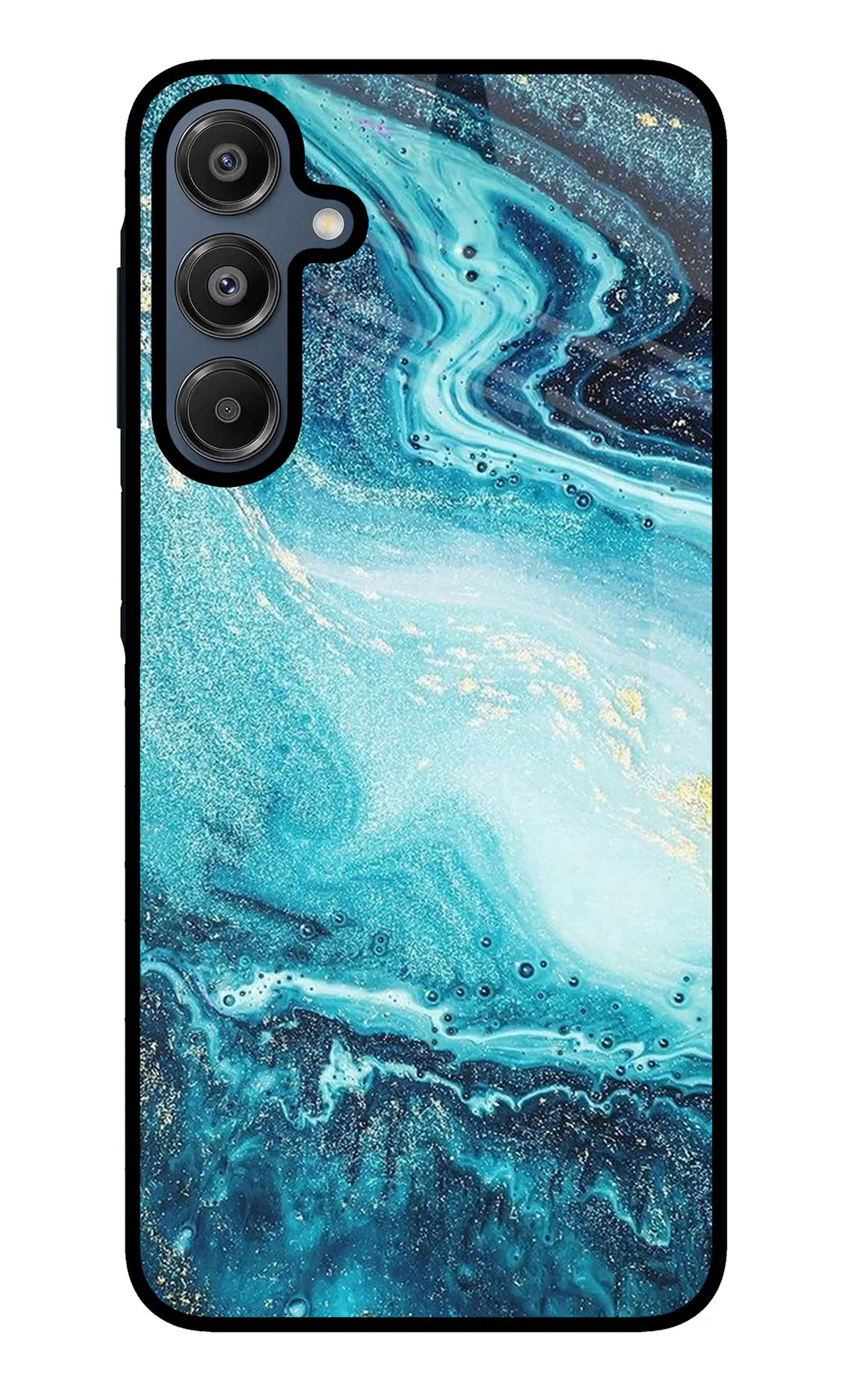 Blue Glitter Marble Samsung A16 5G Back cover