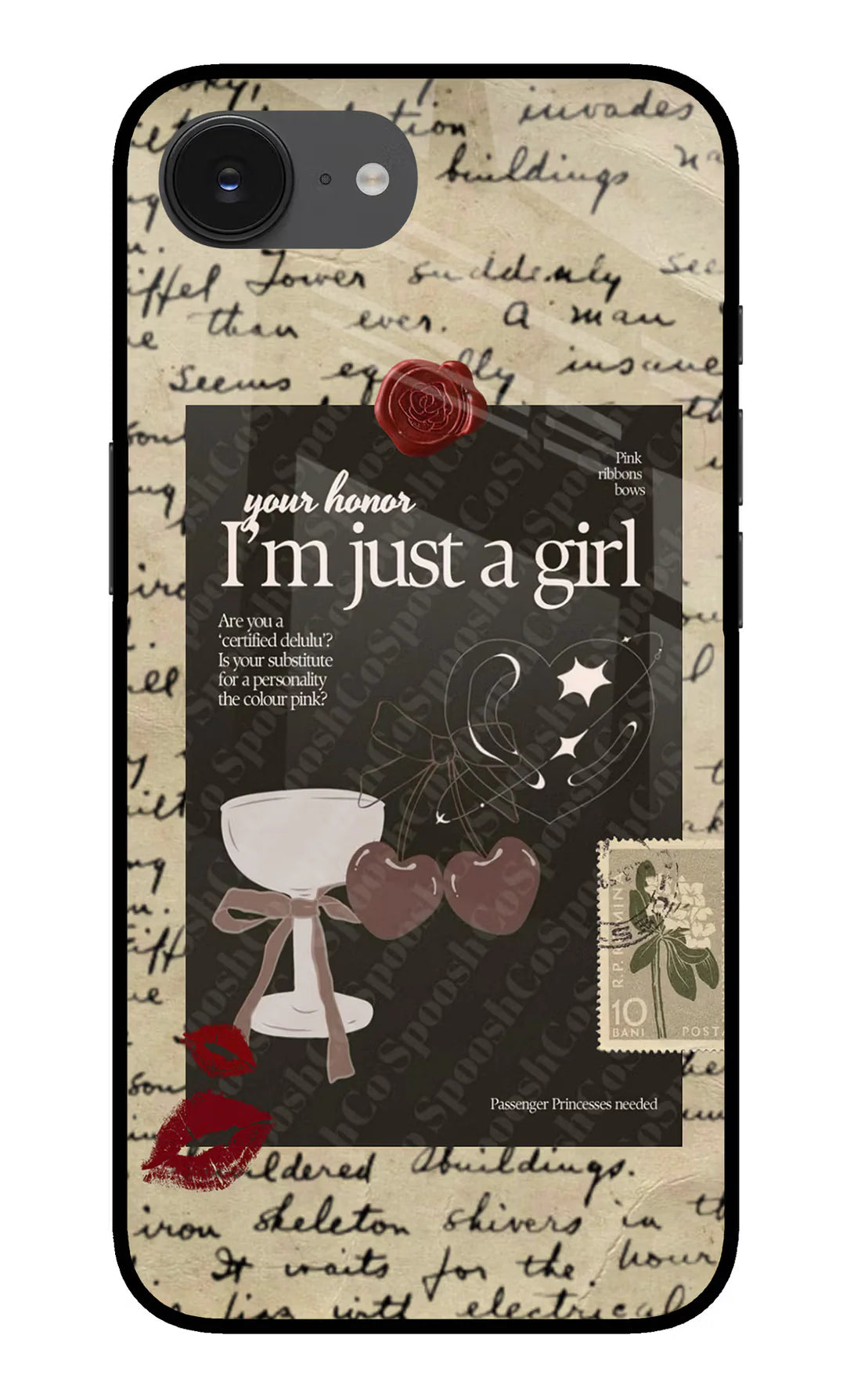 I am just a girl iPhone 16  Back cover