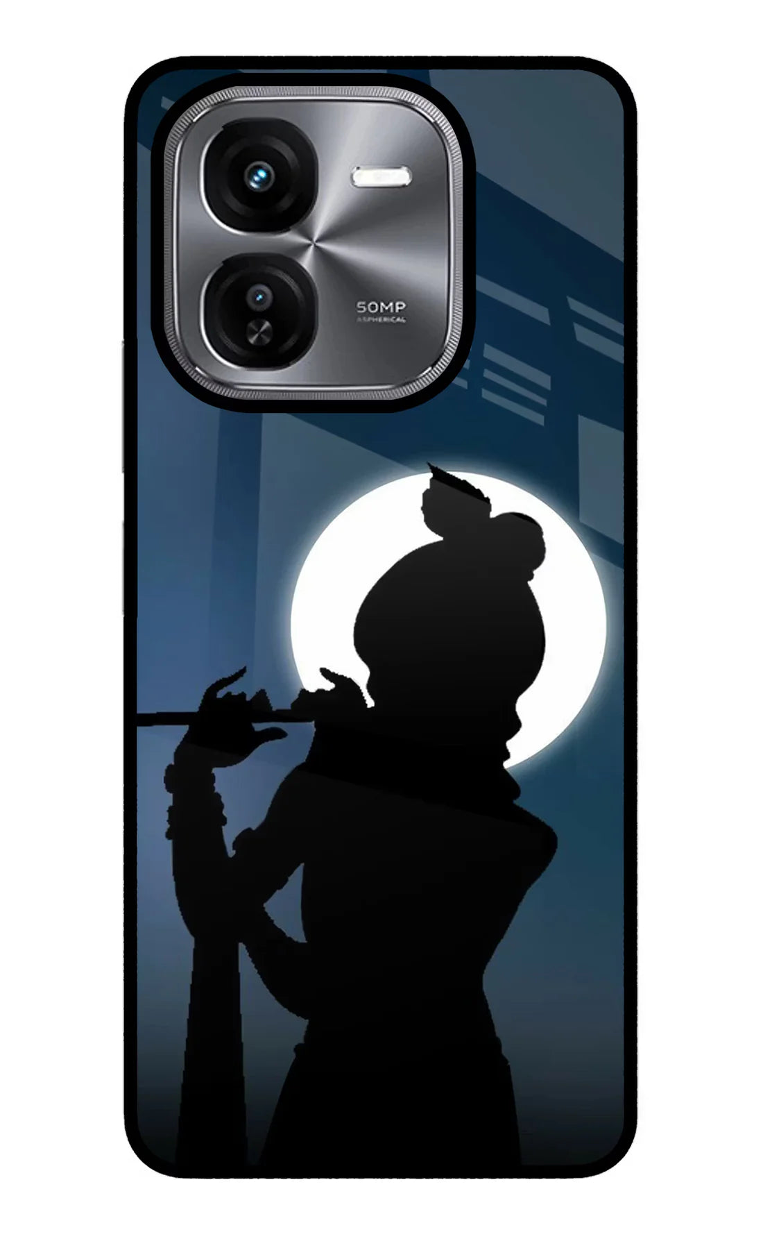 Shri Krishna Silhouette iQOO Z9X  Back cover