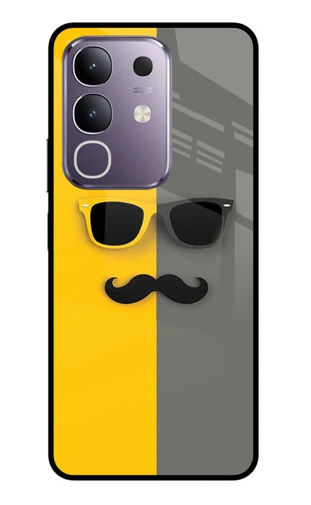 Sunglasses with Mustache Vivo Y31 Pro 5G Back Cover