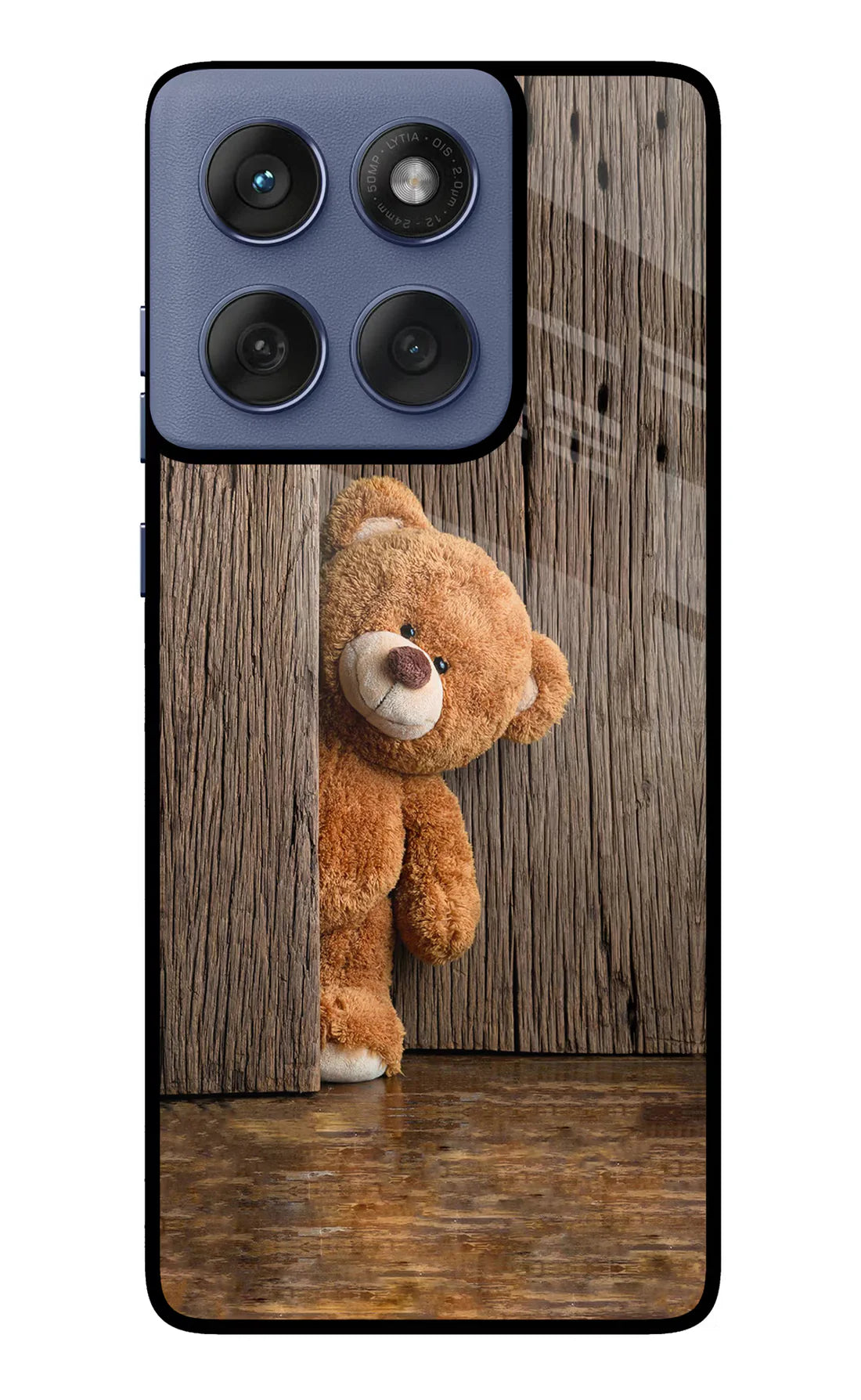 Teddy Wooden Moto Edge 60 Fusion Back cover