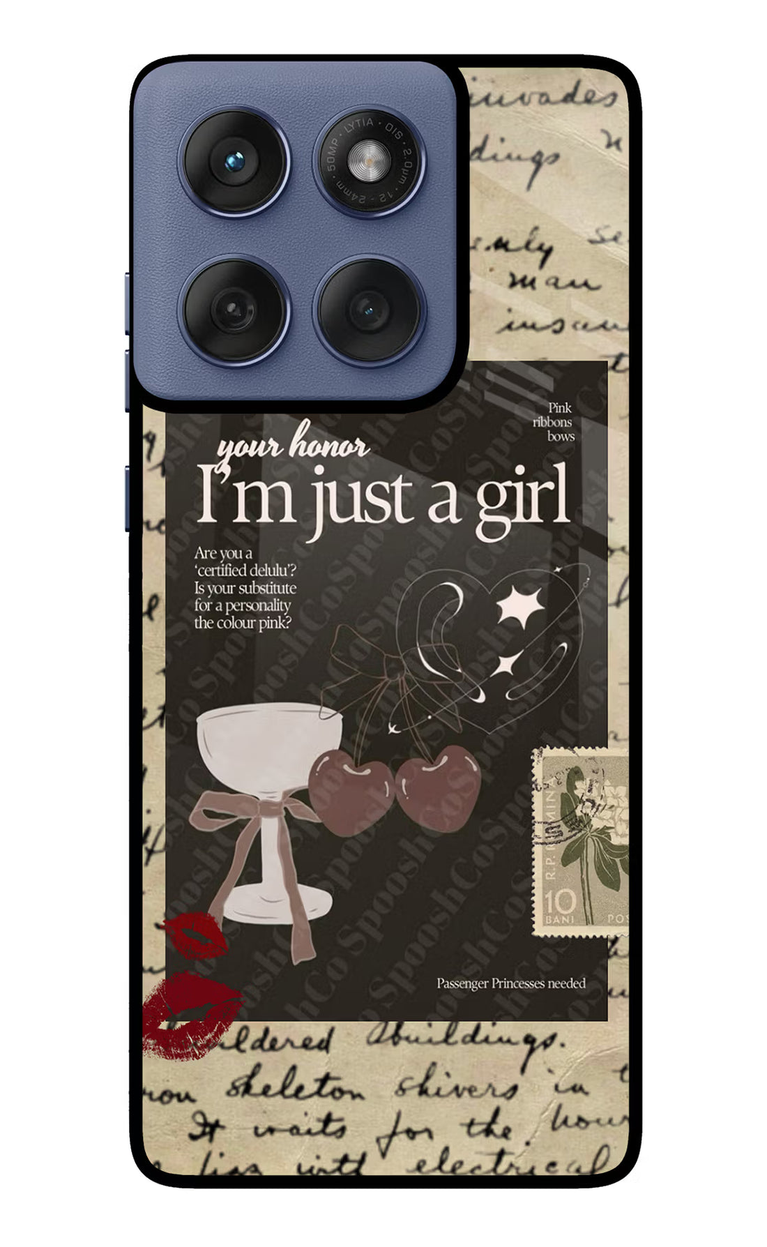 I am just a girl Moto Edge 60 Fusion Back cover