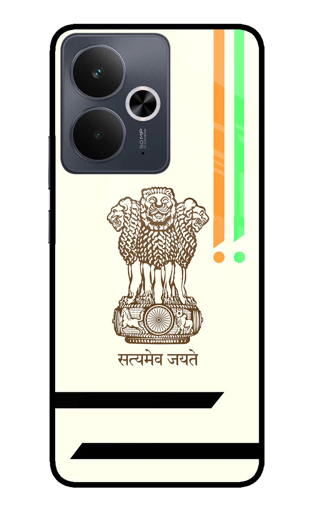 Satyamev Jayate Brown Logo Realme 14T 5G Back cover