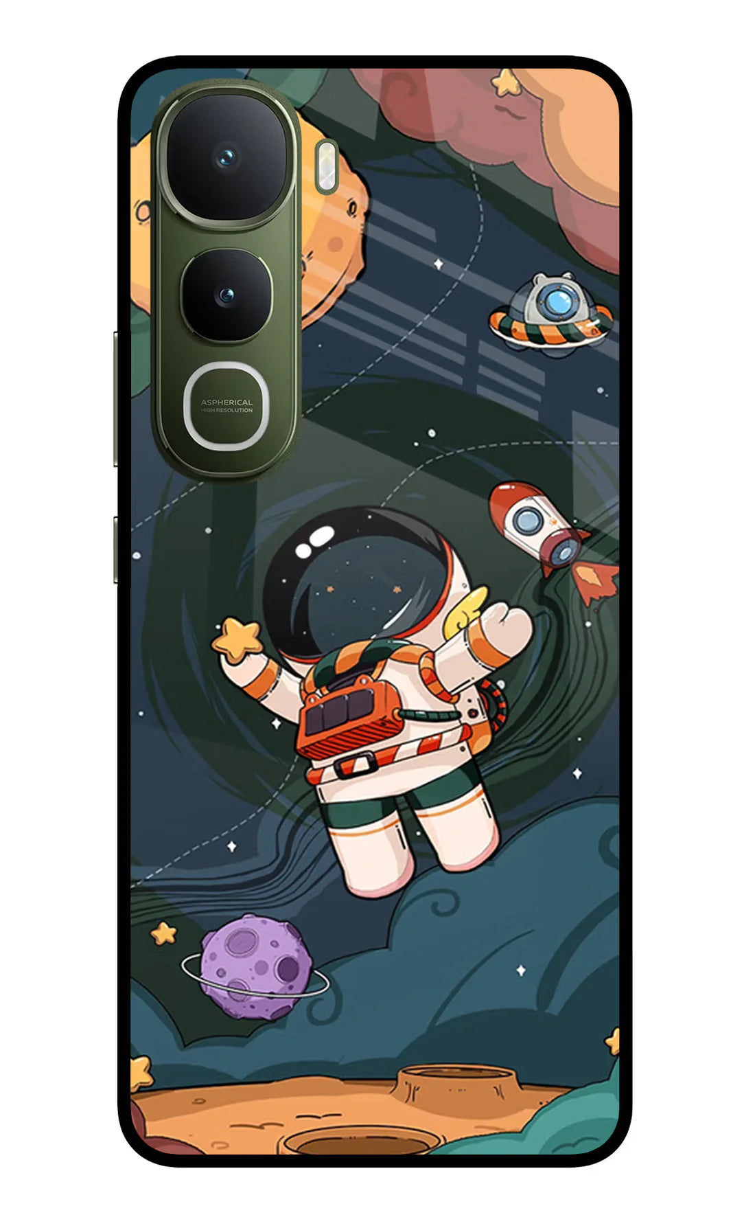 Cartoon Astronaut Vivo Y400 5G Back cover