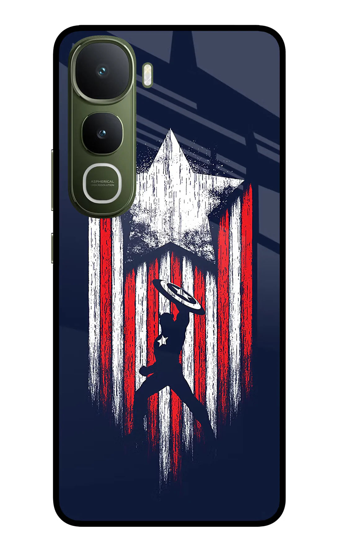 Captain America Marvel Art Vivo Y400 5G Back cover