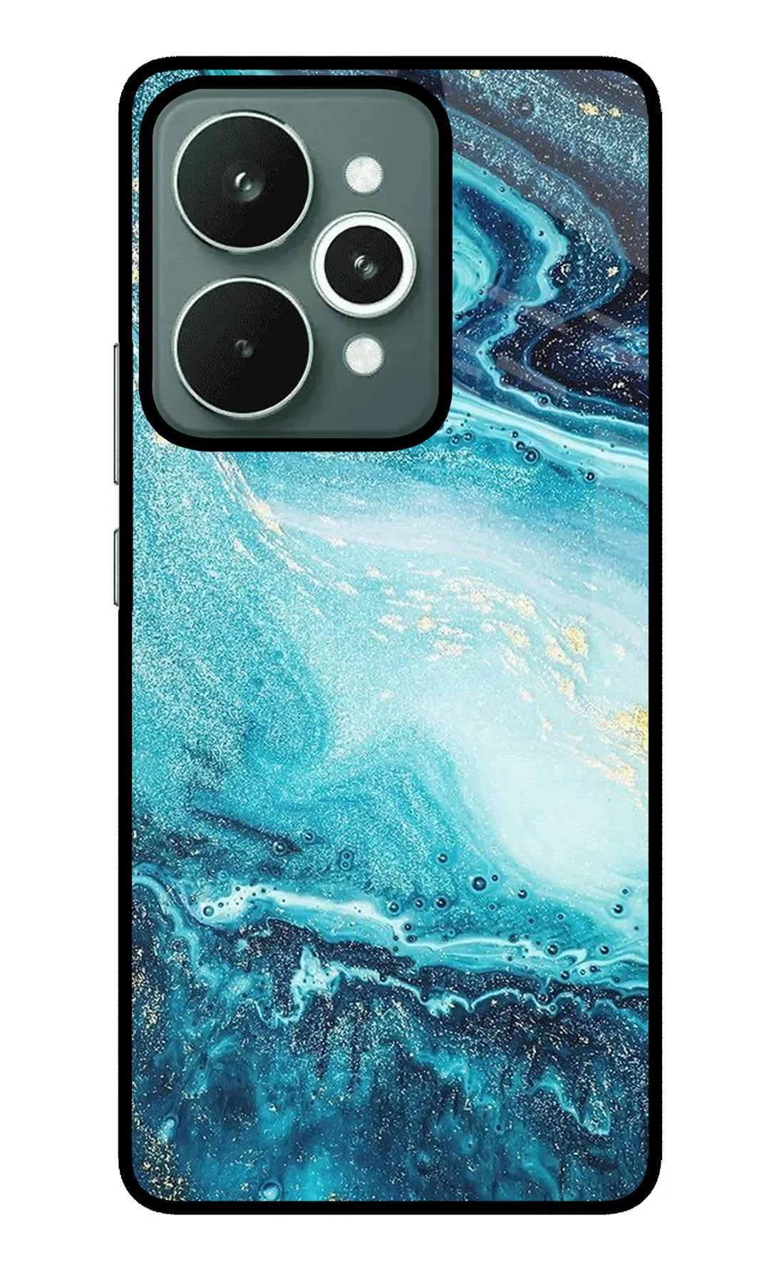 Blue Glitter Marble Realme 15 Back cover