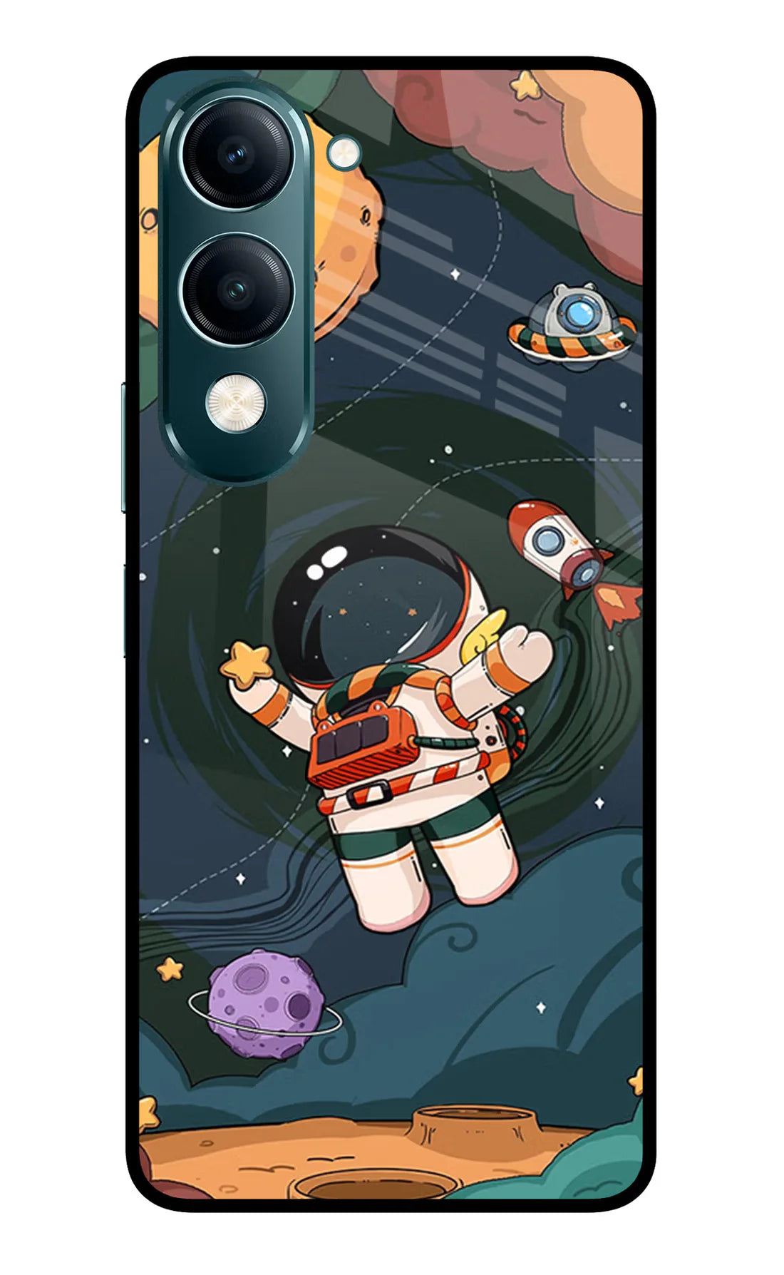 Cartoon Astronaut Vivo Y19s/ Y29 5G Back cover