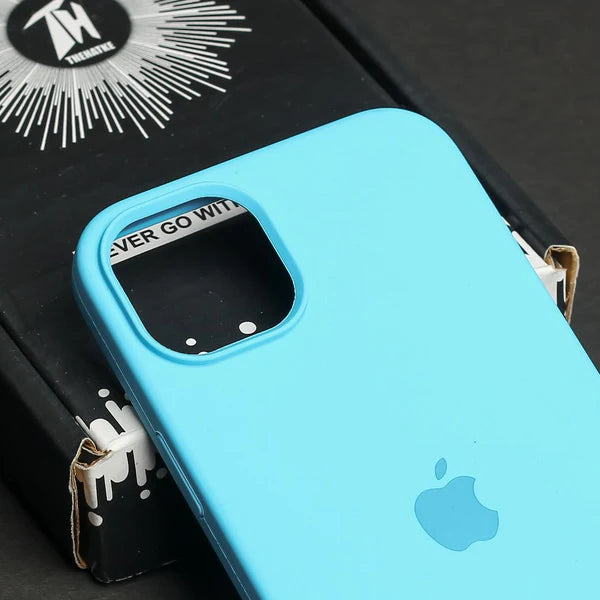 Sky blue Original Silicone case for Apple iphone 15