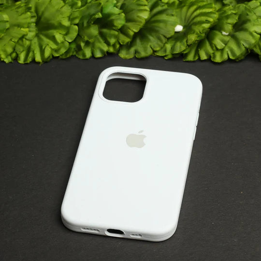 White Original Silicone case for Apple iphone 12 Mini