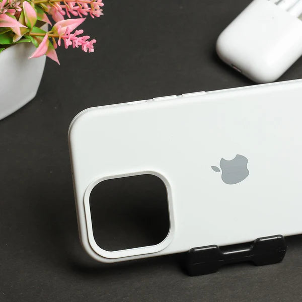 White Original Silicone case for Apple iphone 15 Pro