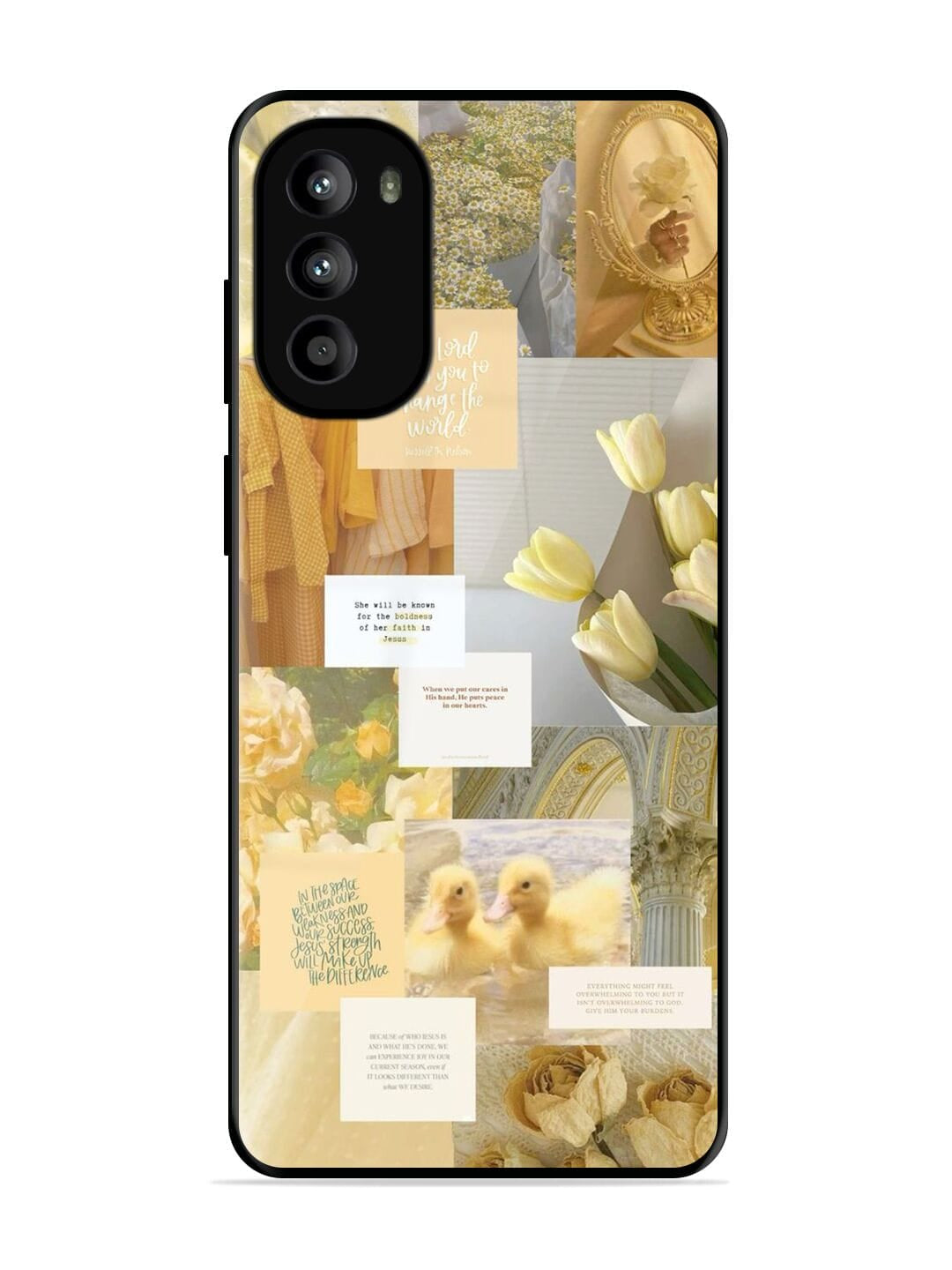Golden  Motorola G62 (5G Back cover