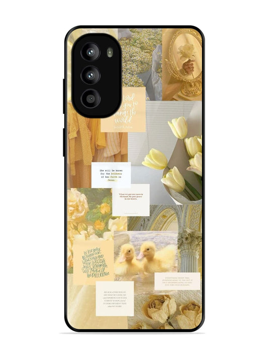 Golden  Motorola G62 (5G Back cover