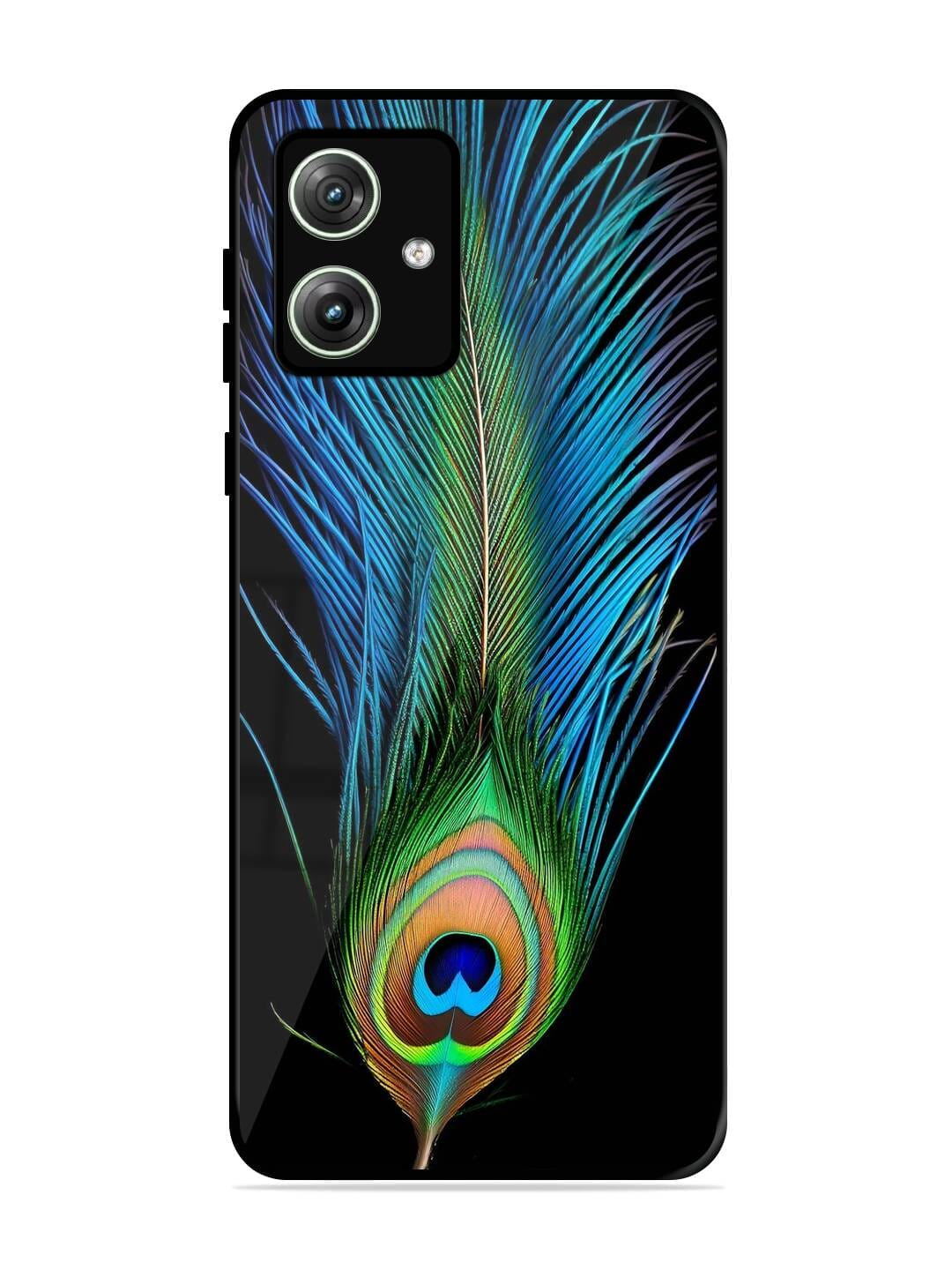 Peacock Feather Motorola G34 Back cover