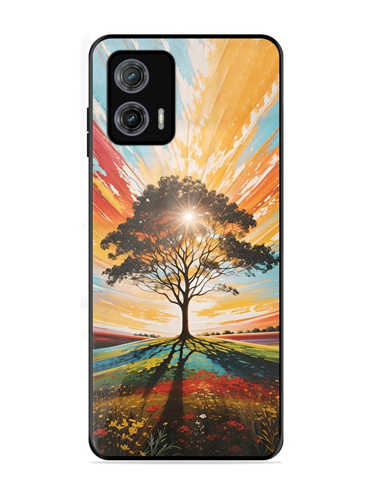 Abstract Tree Colorful Motorola G73 5G Back cover