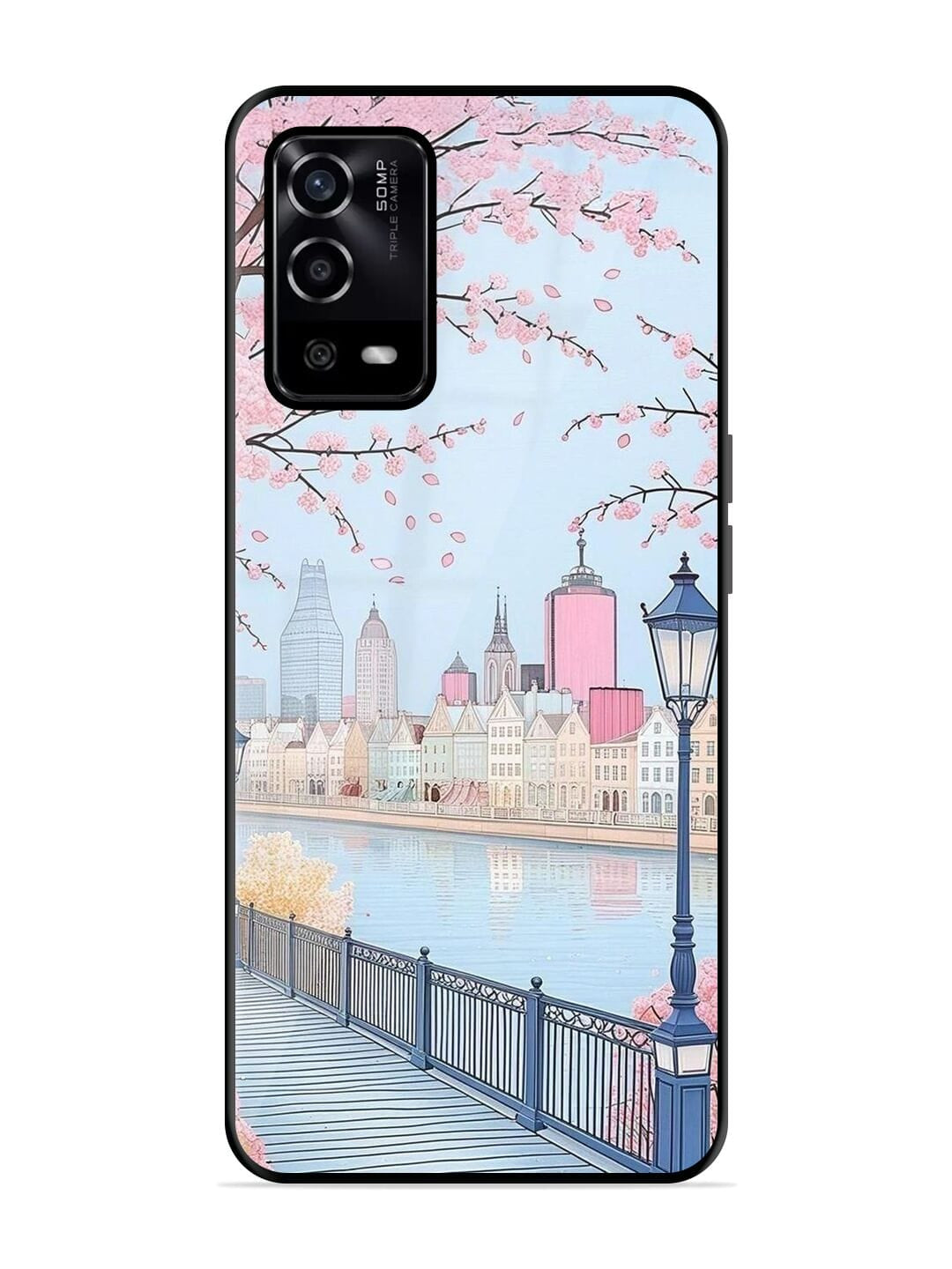 Pink Oppo A55 Back cover