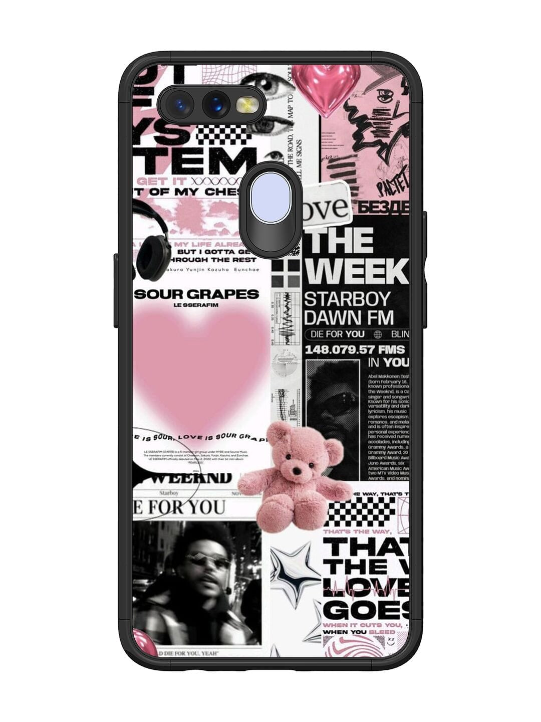 Aesthetic Music Oppo A7 back cover