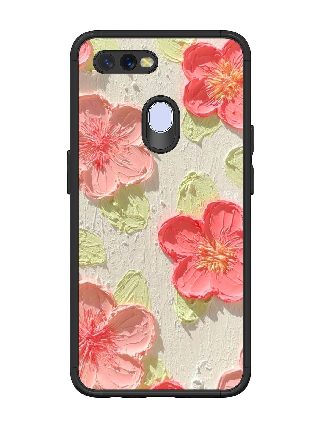Textured Floral Oppo A7 back cover