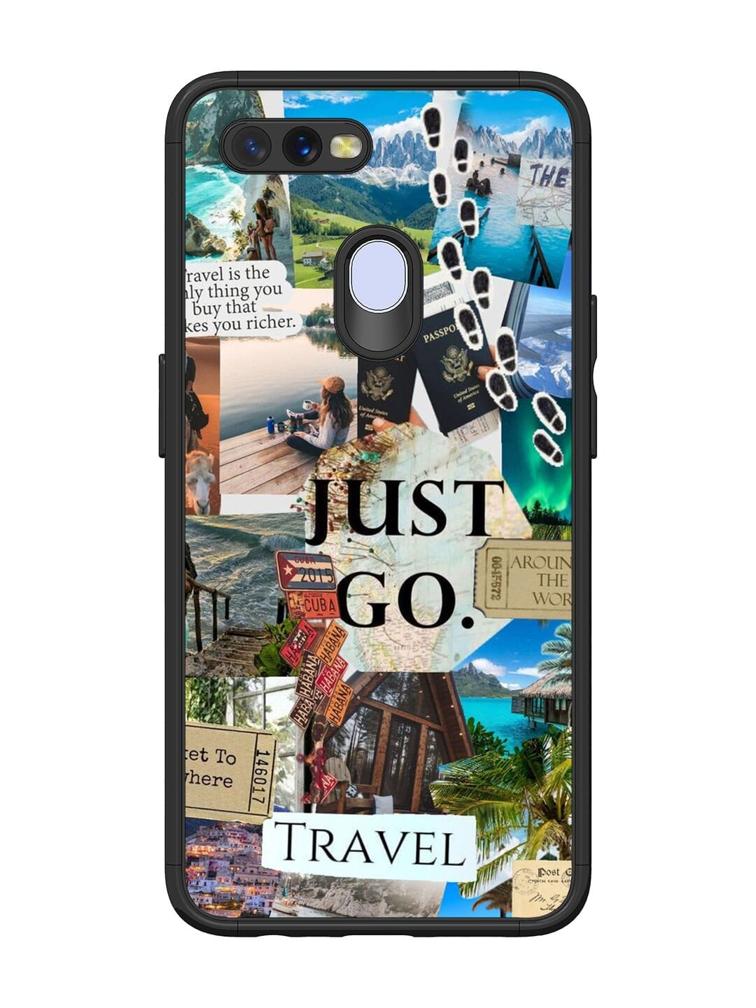 I Wanna Travel Oppo A7 back cover