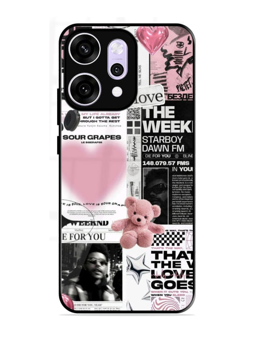 Aesthetic Music Collage Oppo Reno 14 Pro 5G Back cover