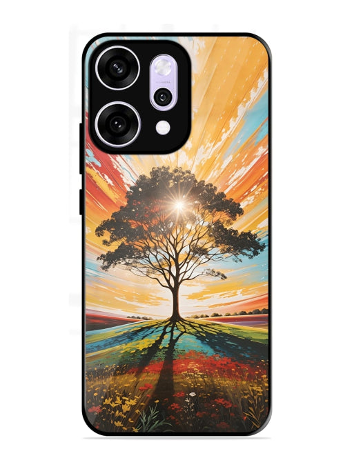 Abstract Tree Colorful Art Oppo Reno 14 Pro 5G Back cover