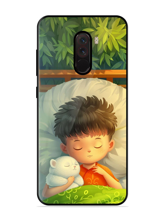 Cute Bot Sleeping  Poco F1 Back cover
