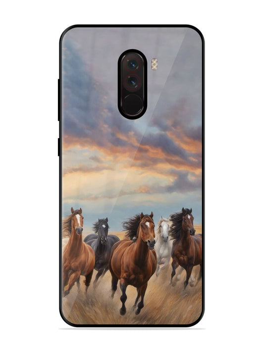 Running Horse Collage Poco F1 Back cover