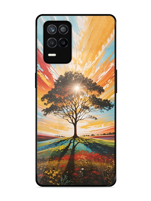 Abstract Tree Colorful Art Realme 9 5G Back cover