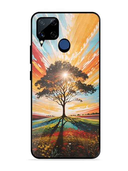 Abstract Tree Colorful Art Realme C15 Back cover