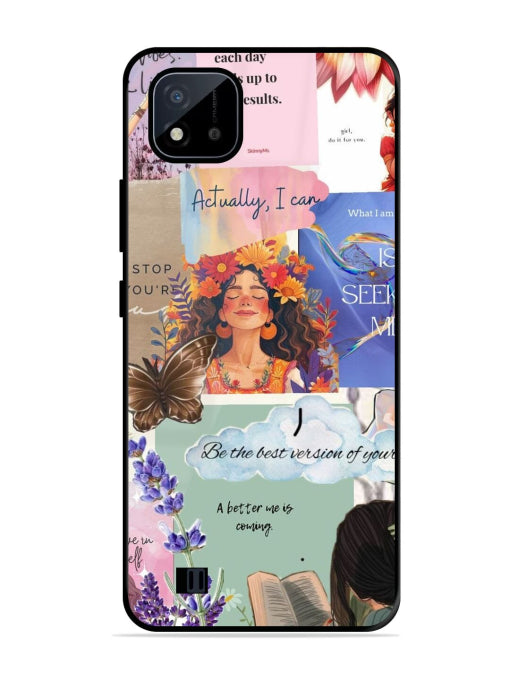 Centered Around Themes Of Positivity Realme C20/C20A Back cover