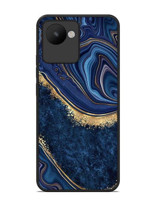 Abstract Background Blue Realme C30 Back cover