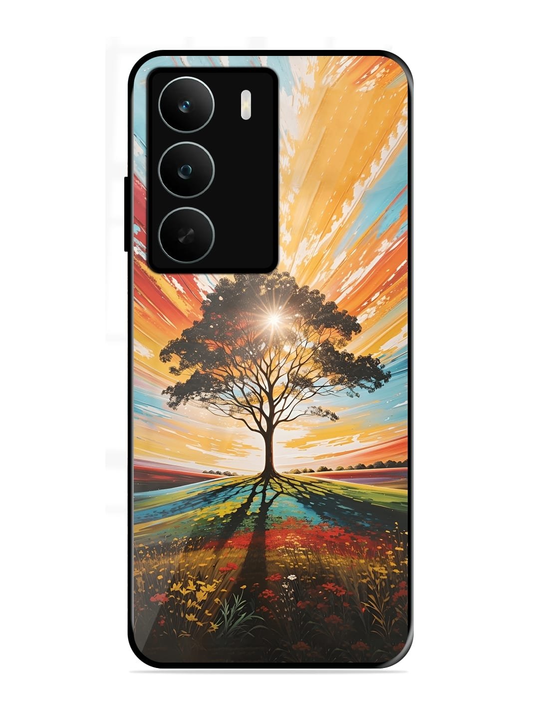 Abstract Tree Colorful Art Realme C75 Back Cover