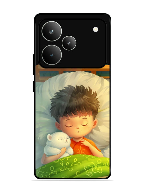 Cute Bot Sleeping Realme P4 Pro Back cover