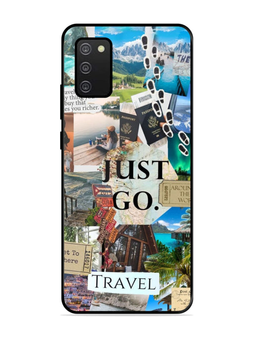 I Wanna Travel The World Samsung A03s Back cover
