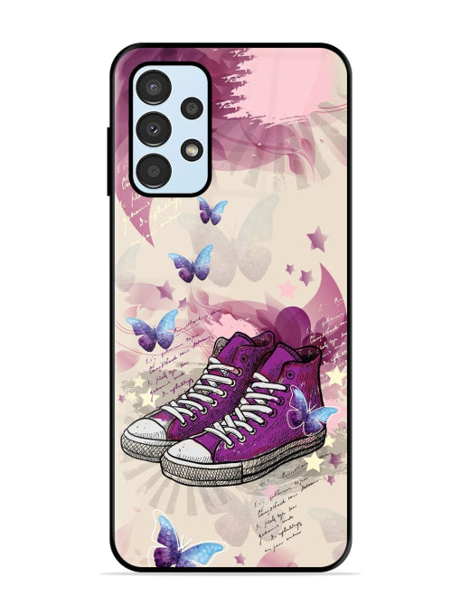 Pair Of Purple High-Top Sneakers Samsung A13 5G Back cover