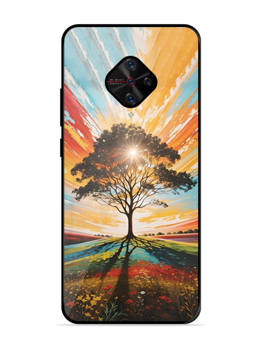 Abstract Tree Colorful Art Vivo S1 Pro Back cover